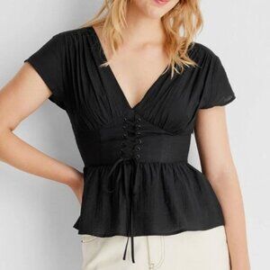 Future Collective Black Corset Top Size M
